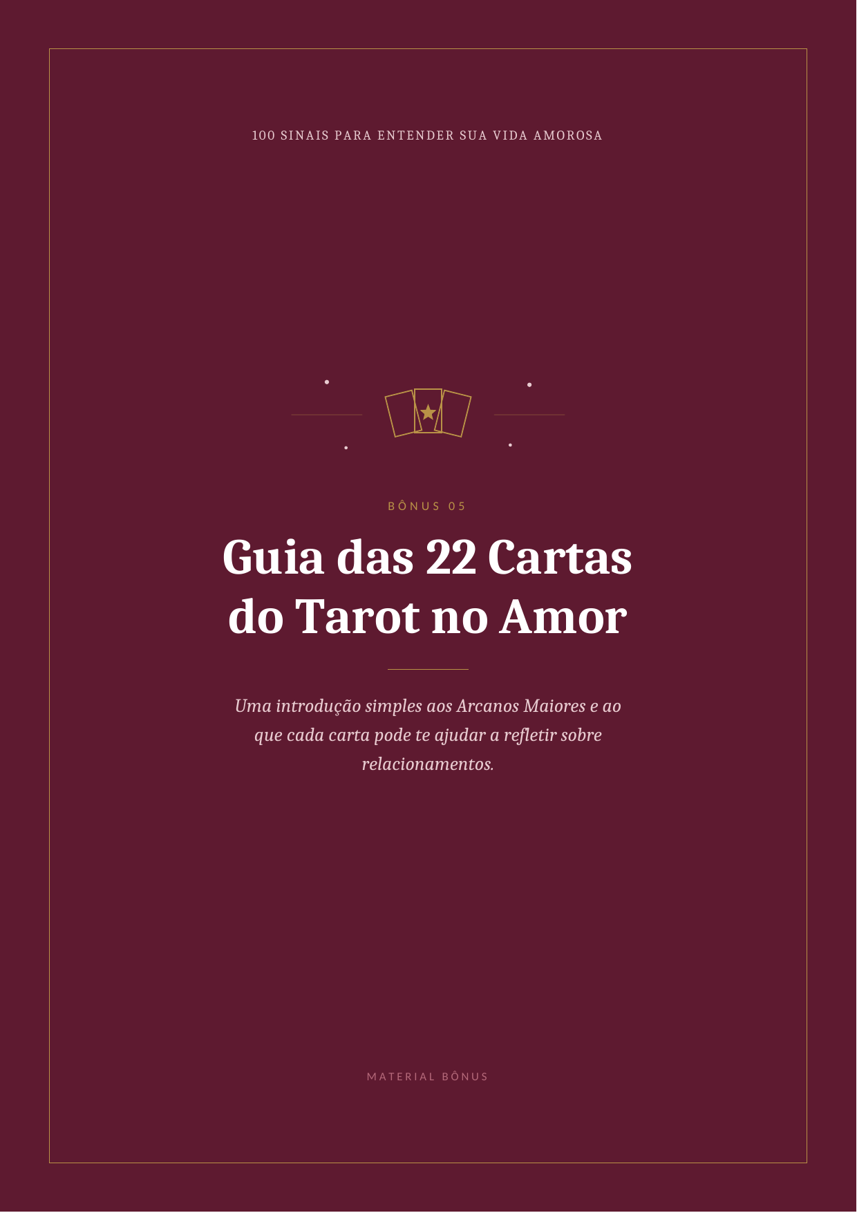 Capa do bônus 05 — Guia das 22 Cartas do Tarot no Amor
